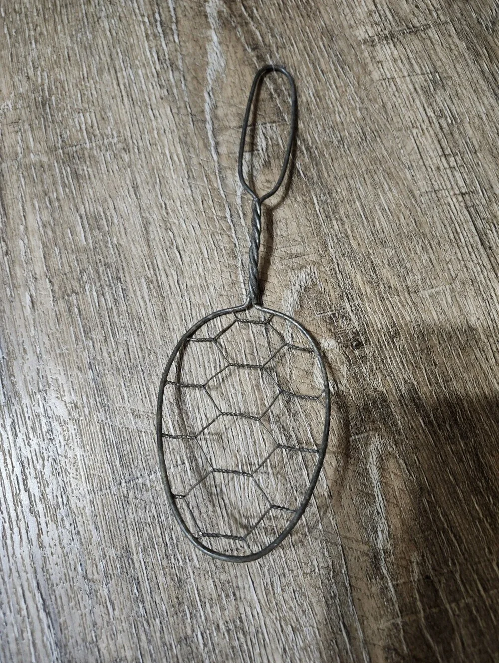 Vintage Hand Egg Beater and Wire Egg Beater/Skimmer - Red Handle